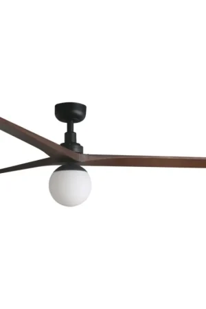 FARO 34276-11L - Plafondventilator KLIM L 1xE27/15W/230V walnoot/zwart diameter 150 cm + afstandsbediening Goedkoop