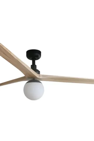 FARO 34282-11L - Plafondventilator KLIM L 1xE27/15W/230V grenen/zwart diameter 150 cm + afstandsbediening Bestseller