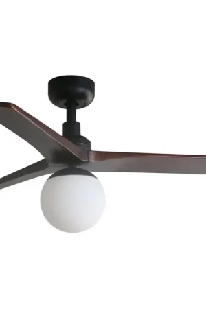 Exclusieve Aanbieding FARO 34278-11L - Plafondventilator KLIM S 1xE27/15W/230V walnoot/zwart diameter 92,5 cm + afstandsbediening