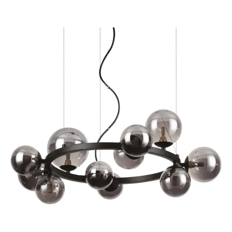 Actieprijs Ideal Lux - LED-kroonluchter aan kabel PERLAGE 11xG9/3W/230V Ø 73 cm zwart/rookzwart