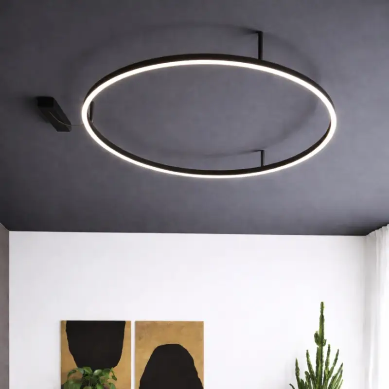 Aanbieding Ideal Lux - ORACLE SLIM LED plafondlamp 53W/230V 3000K CRI 90 Ø 90 cm zwart