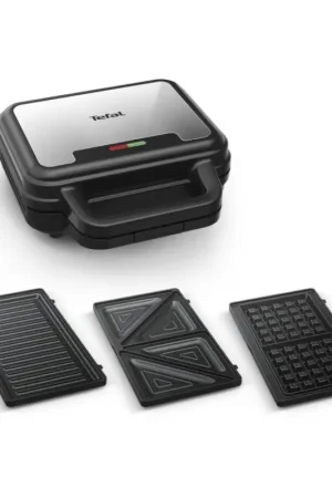 Tefal - Sandwich maker ULTRA COMPACT 3in1 700W/230V zwart/mat chroom Favoriet