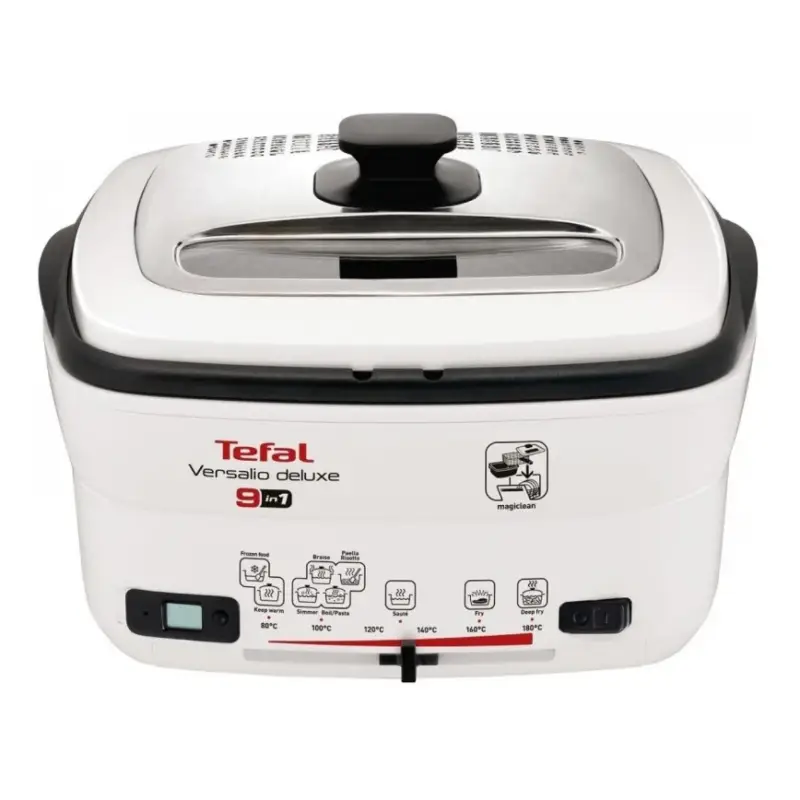 Tefal - Multifunctioneel deep fryer 9in1 VERSALIO DE LUXE 1600W/230V 2 l wit Seizoensaanbieding