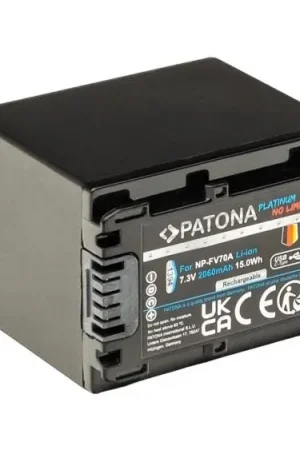 Bestseller PATONA - Accu Sony NP-FV70A 2060mAh Li-Ion Platinum USB-C opladen