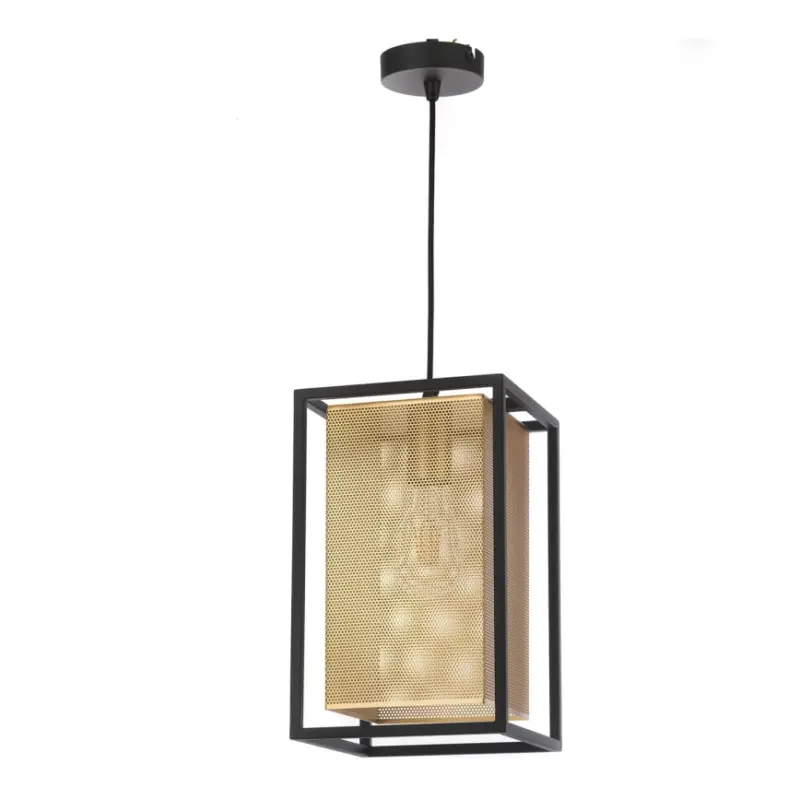 Gratis Retour ONLI - Hanglamp aan een koord MALIK 1xE27/22W/230V goud/zwart
