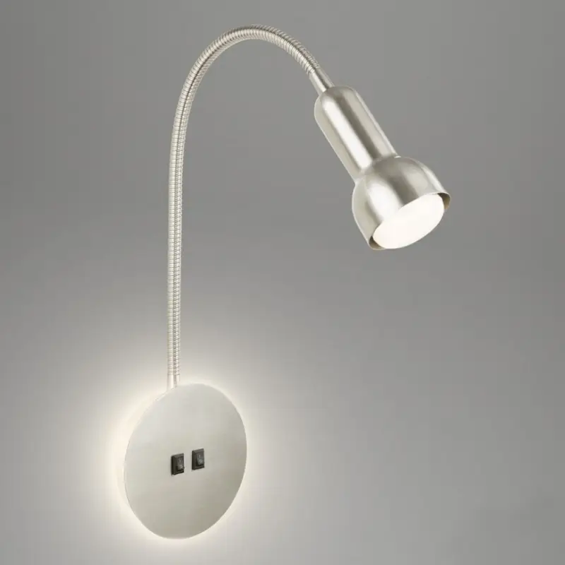 Briloner 2178012 - LED Flexibele wandlamp 1xE14/10W/230V + LED/3W mat chroom Op = Op