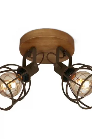 Koopje Brilo - Spot VINTAGE 2xE27/25W/230V bruin