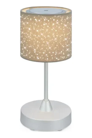 Brilo - Dimbare oplaadbare LED buiten tafellamp LOLE LED/3W/5V 2000mAh IP44 zilver/beige Must-Have
