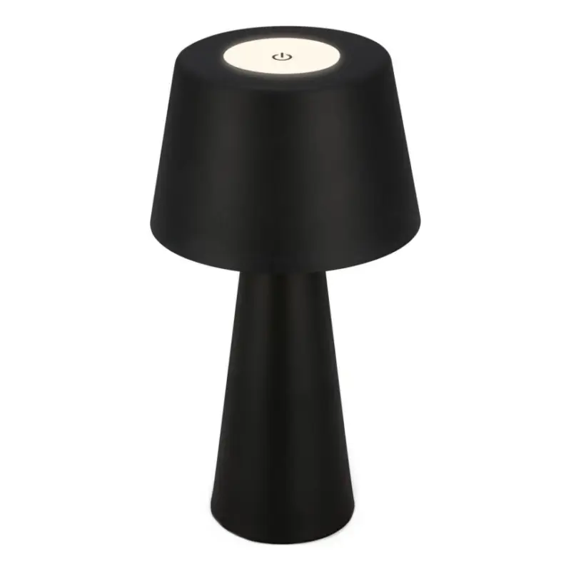 Brilo - LED Dimbaar rechargeable buitenshuis tafellamp LED/3,5W/5V IP44 zwart Op = Op