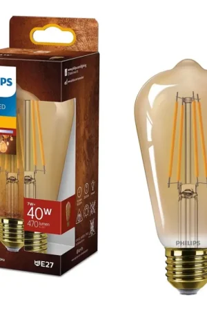 LED Lamp VINTAGE Philips ST64 E27/7W/230V 1800K Voordeelprijs