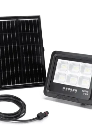 Aigostar - LED Dimbare zonne-schijnwerper LED/100W/3,4V IP65 10000 mAh + afstandsbediening Tijdelijk Beschikbaar