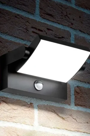 Alleen Vandaag Ideal Lux - LED Wandlamp voor buiten met sensor SWIPE LED/21W/230V CRI 90 IP54 zwart