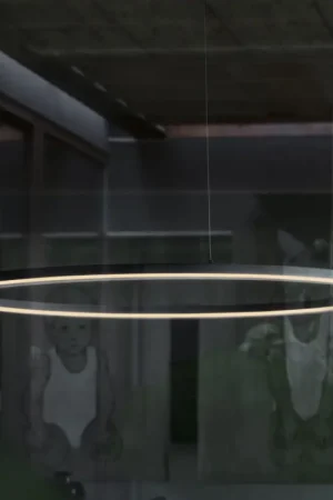 Actieprijs Ideal Lux - Dimbare LED hanglamp aan een koord ORACLE SLIM LED/83W/230V 4000K diameter 150 cm CRI 90 zwart