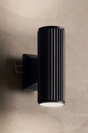 Aanbieding Ideal Lux - Wandlamp voor buiten BASE 2xGU10/28W/230V IP44 zwart