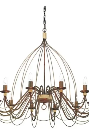 Beperkte Voorraad Ideal Lux - Hanglamp aan een ketting CORTE 12xE14/40W/230V diameter 95 cm koper