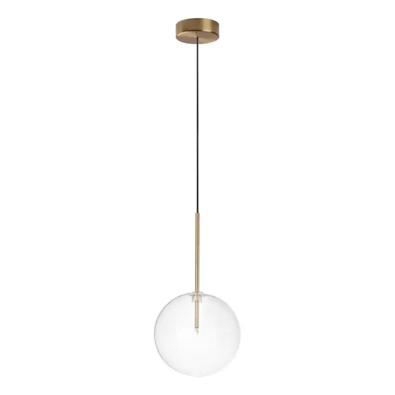 Ideal Lux - LED Hanglamp aan een koord EQUINOXE 1xG4/2W/230V diameter 20 cm messing/doorzichtig Express Levering