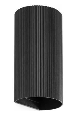 Alleen Vandaag FARO 40543 - Wandlamp SOLE 2xGU10/8W/230V zwart gegolfd rond
