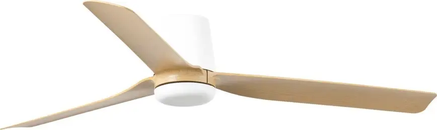 Bestel Nu FARO 33829WT - Plafondventilator PUNT TUB M bruin/wit diameter 132 cm Wi-Fi Tuya + afstandsbediening