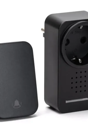 Aigostar - Draadloze deurbel met stekker 1Z 230V IPX4 zwart Beperkte Voorraad