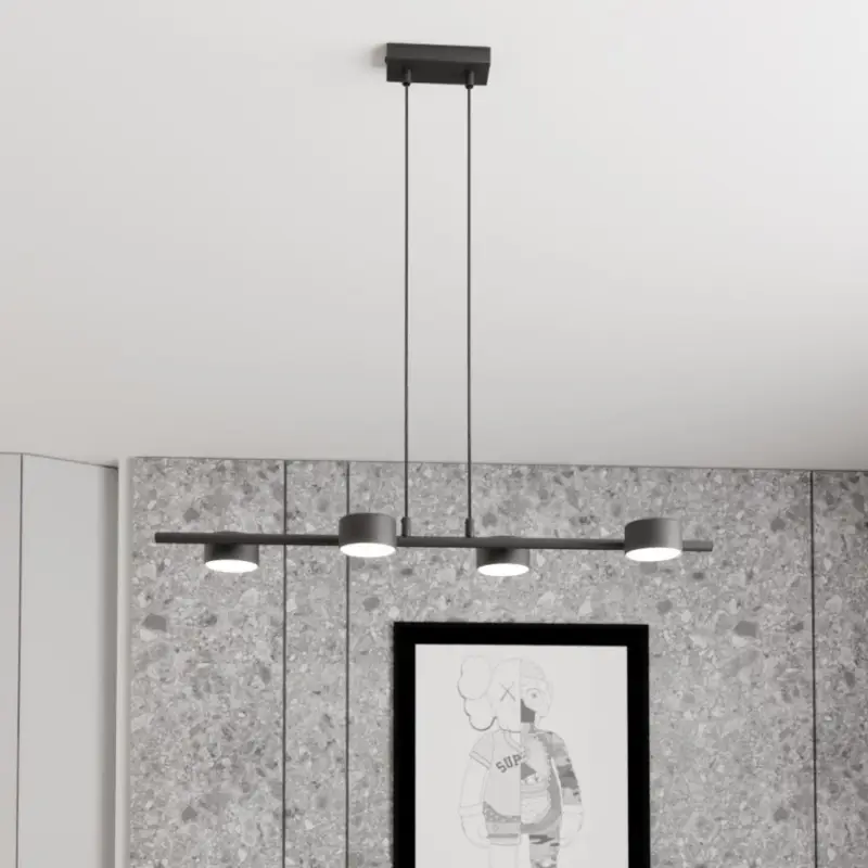 Hanglamp aan een koord SORA 4xGX53/12W/230V zwart Gecertificeerd