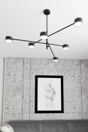 Actieprijs Hanglamp met vaste pendel NATSU 6xGX53/12W/230V zwart
