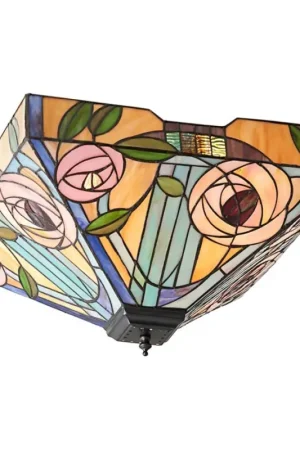 Bestel Nu Endon 70698 - Tiffany WILLOW plafondlamp 2xE27/60W/230V