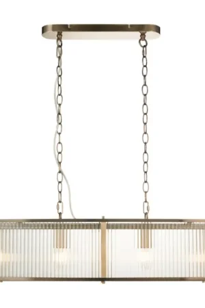 Actieprijs Endon 110945 - Hanglamp aan een ketting RIDGETON 4xE14/6W/230V messing/doorzichtig