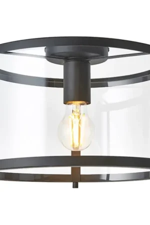 Alleen Vandaag Endon 101540 - Plafondlamp HOPTON 1xE27/10W/230V zwart