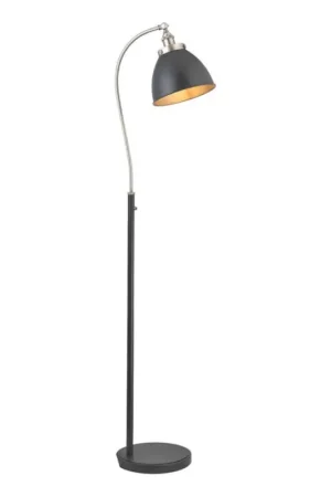 Bestel Nu Endon 98753 - Vloerlamp FRANKLIN 1xE27/10W/230V mat chroom/antraciet