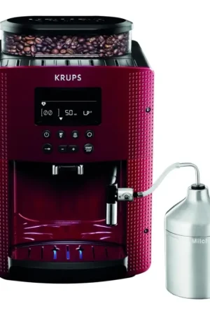 Krups - Automatische koffiemachine met melkcontainer ESSENTIAL 1450W/230V rood Beperkt Aanbod