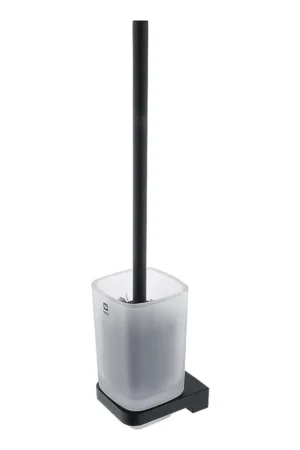 Beperkt Aanbod NIMCO MAC 29094CN-90 - Wandgemonteerde toiletborstel MAYA mat glas/mat zwart
