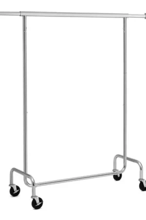 Mobiele staande kapstok JEAN 110/150x160x45 cm zilverkleurig Alleen Vandaag