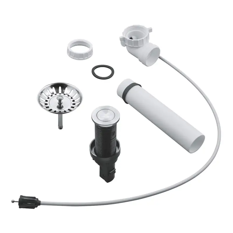 GROHE 40986SD0 - Afvoerset voor keukenspoelbakken Ø 35 mm, RVS Meest Verkocht