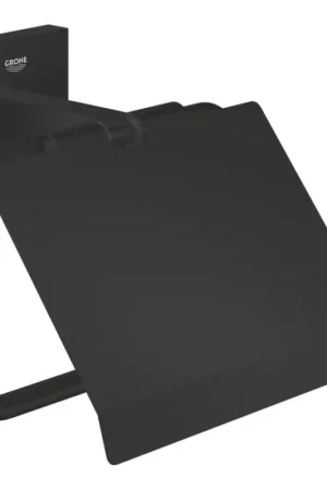 Aanbieding GROHE 411022430 - Toiletrolhouder START CUBE zwart