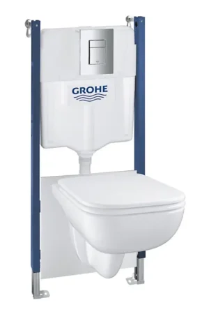 Gratis Retour GROHE 39816000 - Toiletset SOLIDO COMPACT 1,13 m keramiek/wit