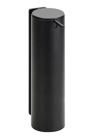 Zeepdispenser 6,6x23,5 cm RVS/zwart Rechtstreeks Van De Fabrikant