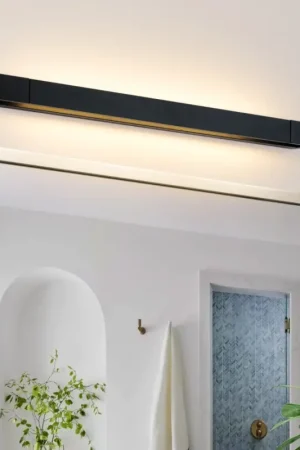 Betaalbaar Brilagi - LED-spiegelverlichting voor de badkamer AQUA LINE LED/18W/230V 60 cm IP44 zwart CRI 90