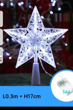 Aigostar - LED Kerstdecoratie 10xLED/3xAA koud wit ster Op = Op