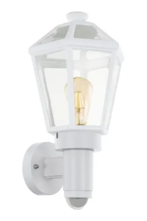 Nieuw Eglo 79288 - Buitenwandlamp met bewegings- en schemersensor MONSELICE 1xE27/28W/230V IP44 wit