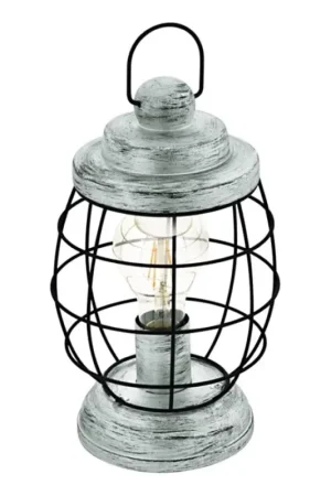 Beperkt Aanbod Eglo 79436 - Tafellamp BAMPTON 1xE27/60W/230V zilver