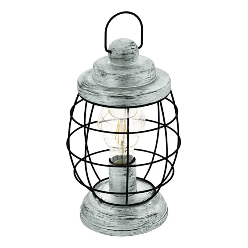 Beperkt Aanbod Eglo 79436 - Tafellamp BAMPTON 1xE27/60W/230V zilver