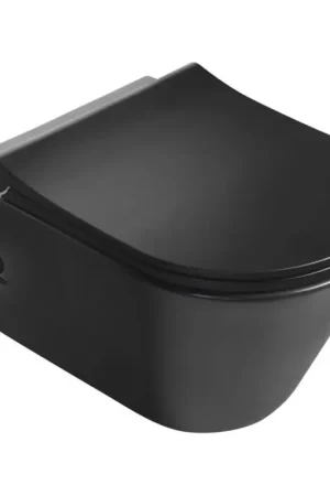 Sapho - Hangend toilet met bidetdouche keramiek/mat zwart Nu Kopen