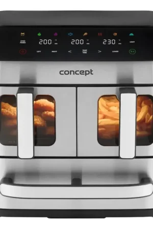 Express Levering Concept FR9000 - Airfryer PIZZA TRIO 18,5 l 2700W/230V roestvrij staal/zwart