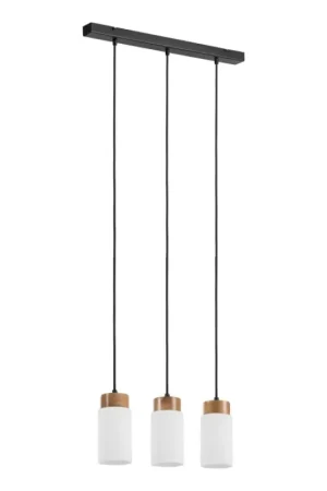 Favoriet Hanglamp aan kabel MARKUS 3xE27/15W/230V zwart/eiken
