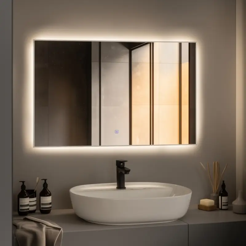 Brilagi - LED-badkamerspiegel DESIO LED/30W/230V 60x90 cm zilver IP44 CRI 90 dimbaar + CCT Seizoensaanbieding