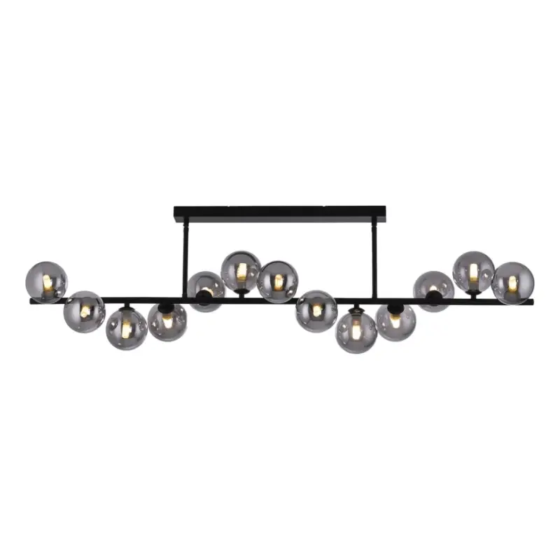 Betrouwbaar Schöner Wohnen 14505-18 - LED-kroonluchter aan stang DUBAI 13xG9/3W/230V zwart/gerookt glas