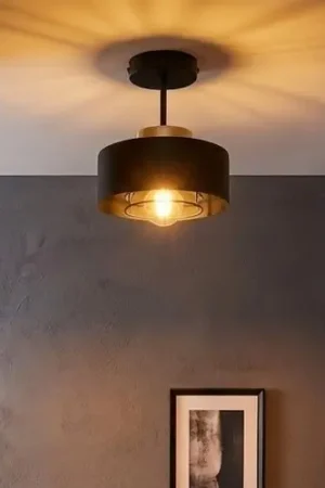 Koopje Brilagi - Opbouwplafonnière SPRING 1xE27/60W/230V zwart/goud