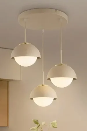 Brilagi - Hanglamp aan kabel COSMO 3xE27/60W/230V beige/goud Koopje