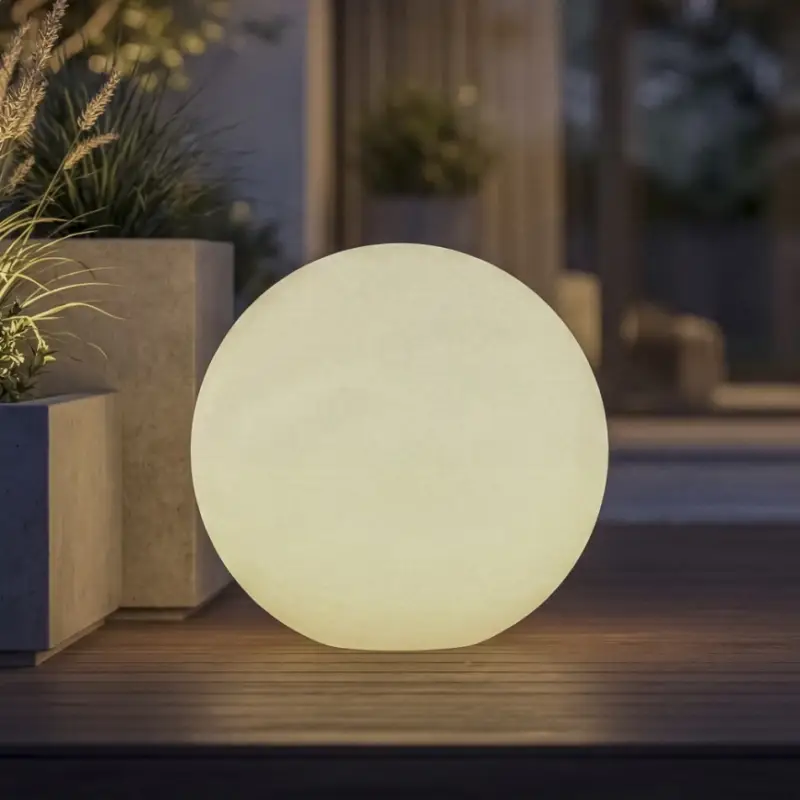 Premium Buitenlamp STONO 1xE27/20W/230V Ø 40 cm IP65 wit