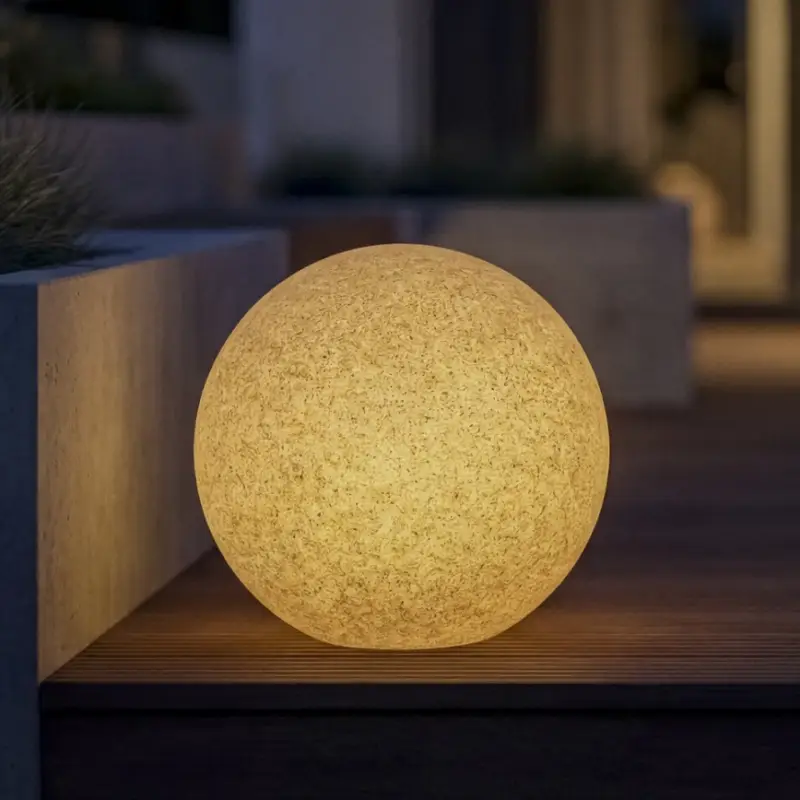 Buitenlamp STONO 1x E27/20W/230V Ø 40 cm IP65 beige Korting